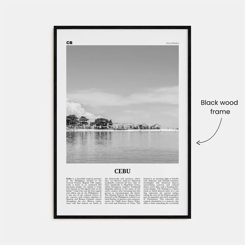 Cebu Black And White No. 2 Travel Poster - Image 3