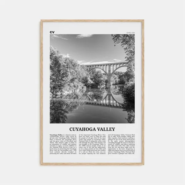 Cuyahoga Valley Black and White Art Print, Ohio