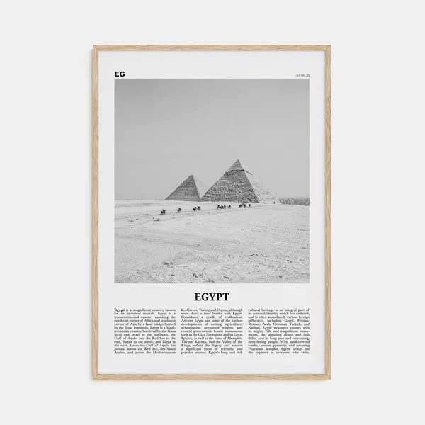 Egypt Black and White Photo Poster, Cairo