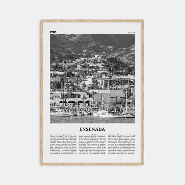 Ensenada Map, Travel Poster
