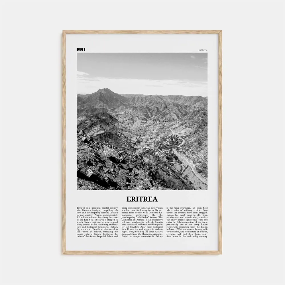 Eritrea Black and White Art Print, Asmara Africa