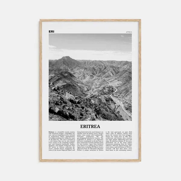 Eritrea Black and White Art Print, Asmara Africa