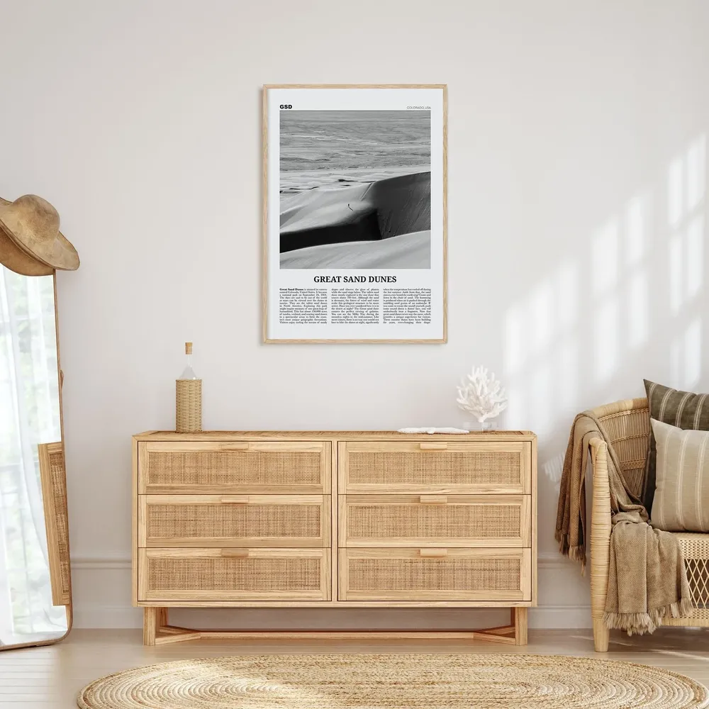 Great Sand Dunes National Park, Black and White Art Print - Image 4