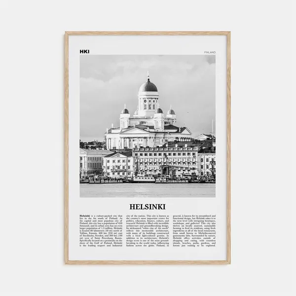 Helsinki Black And White Travel Poster, Finland