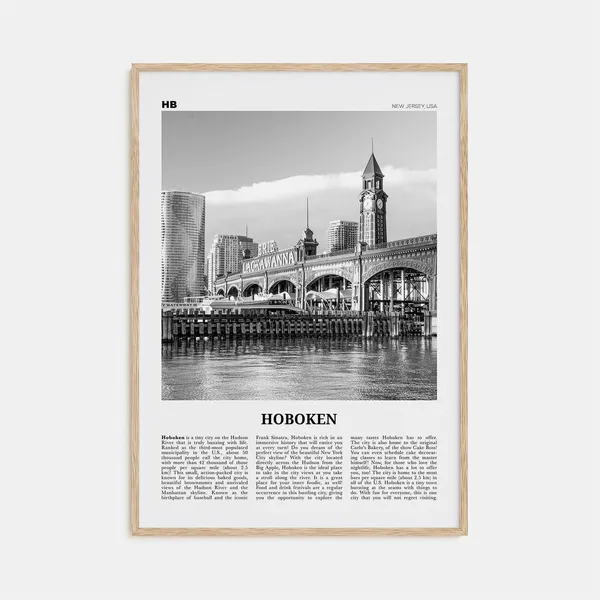 Hoboken Black and White No. 2 New Jersey Art Print