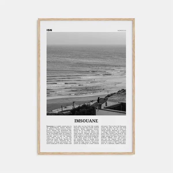 Imsouane Surf Morocco, Black And White Travel Poster