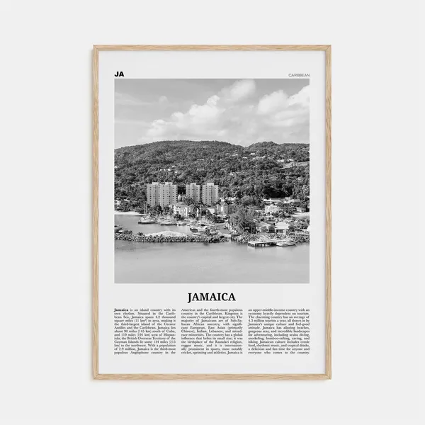 Jamaica Black and White No. 3 Travel Poster, Kingston