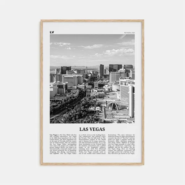 Las Vegas Black and White No. 2 Travel Poster