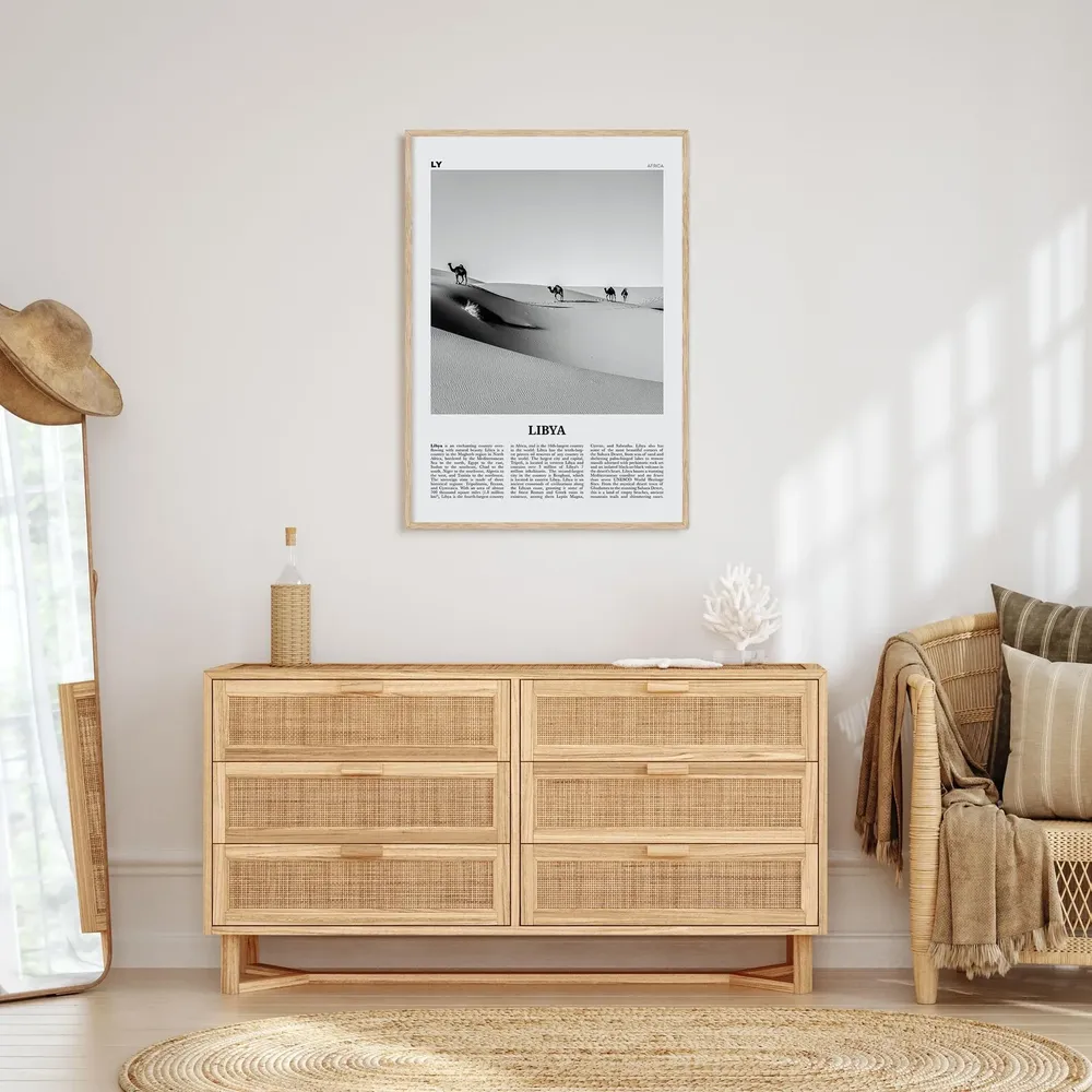 Libya Black And White Poster Print, Africa - Image 4
