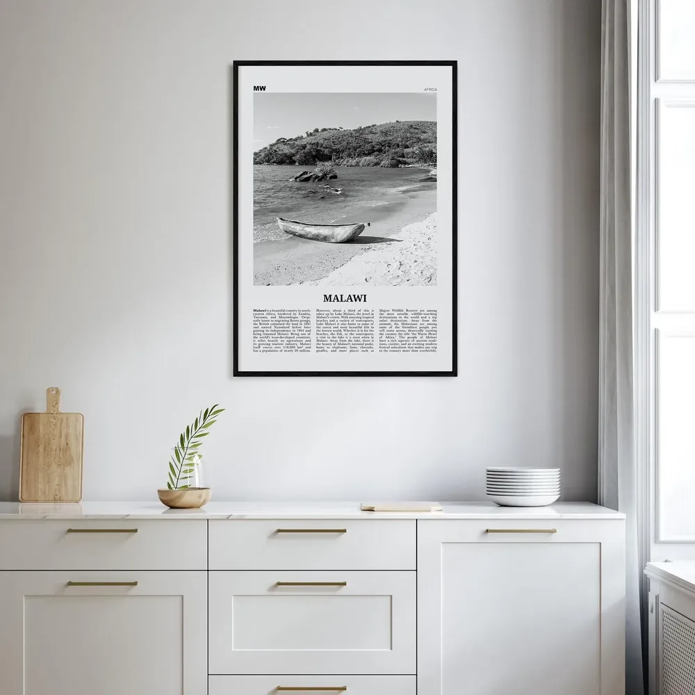 Malawi Black And White Poster Print, Africa Art - Image 2