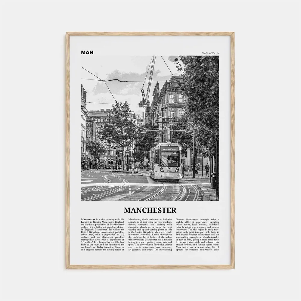 Manchester Black and White England Photo Print
