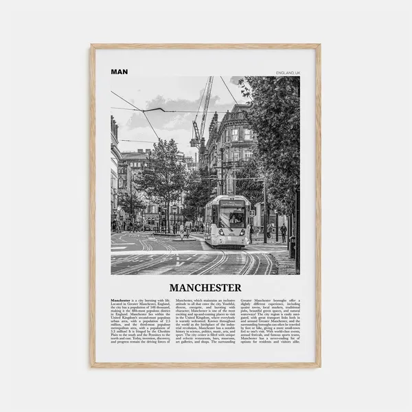 Manchester Black and White England Photo Print