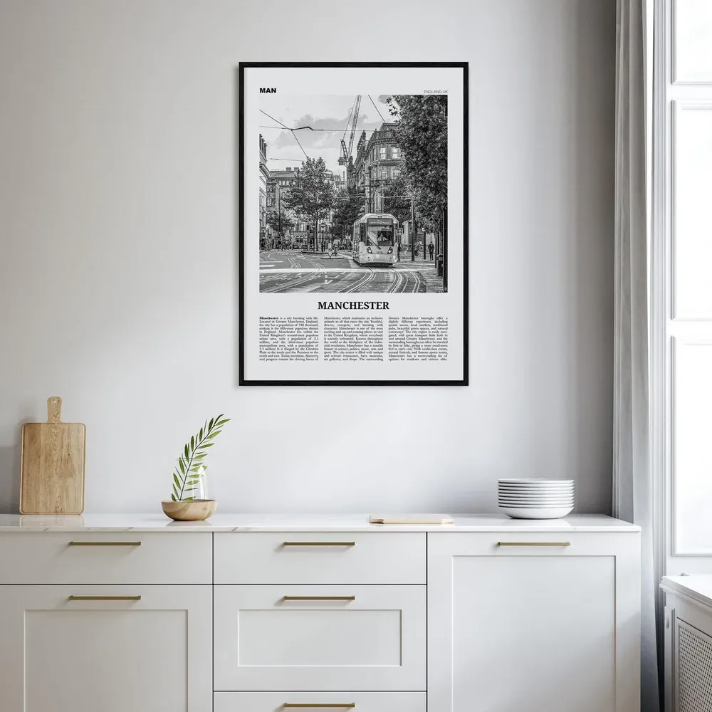 Manchester Black and White England Photo Print - Image 2