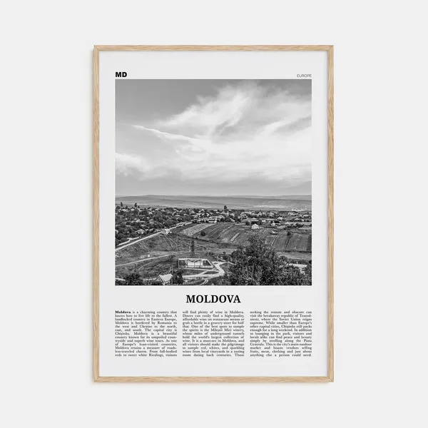 Moldova Travel Poster, Chiinu Black And White