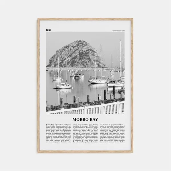 Morro Bay Black and White Photo No. 2 Travel Poster