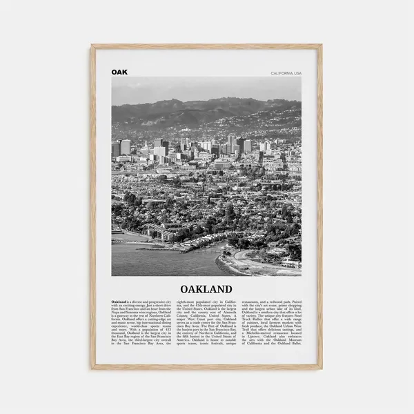 Oakland Black and White Art Print, California