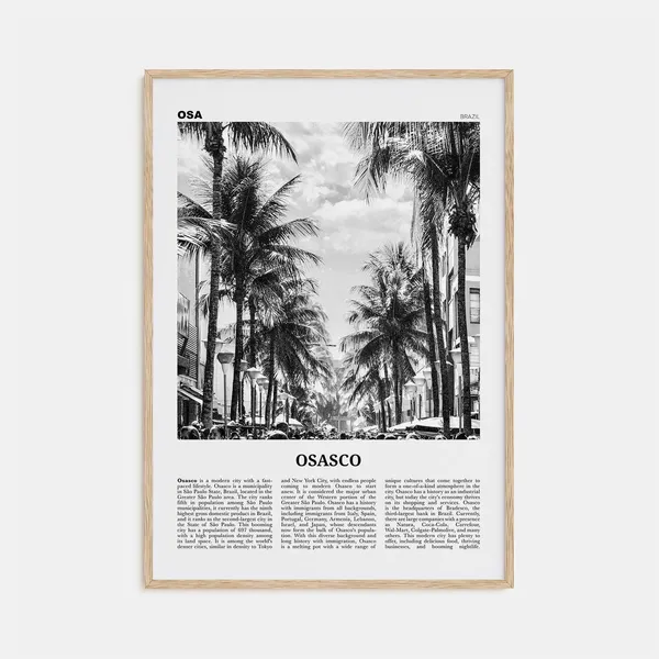 Osasco Black And White Travel Poster, Brazil