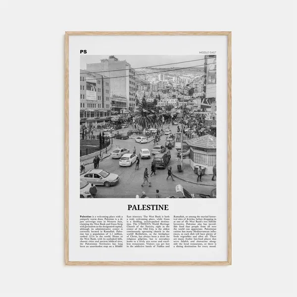 Palestine Black And White No. 2 Travel Poster