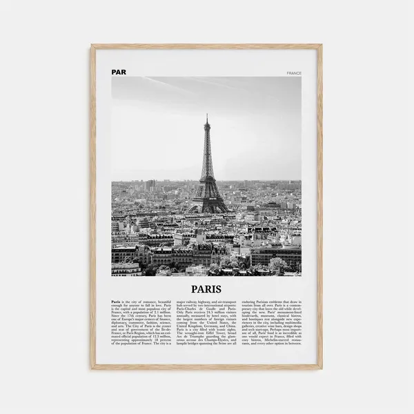 Paris Black and White Print, Eiffel Tower France