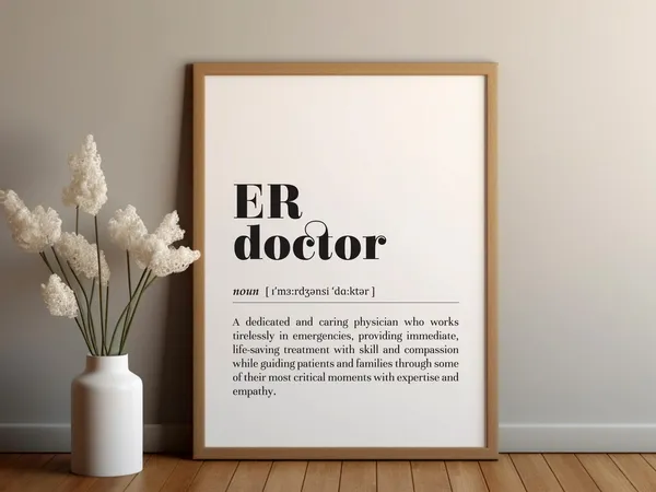 ER Doctor Definition Poster Print, Doctor Appreciation