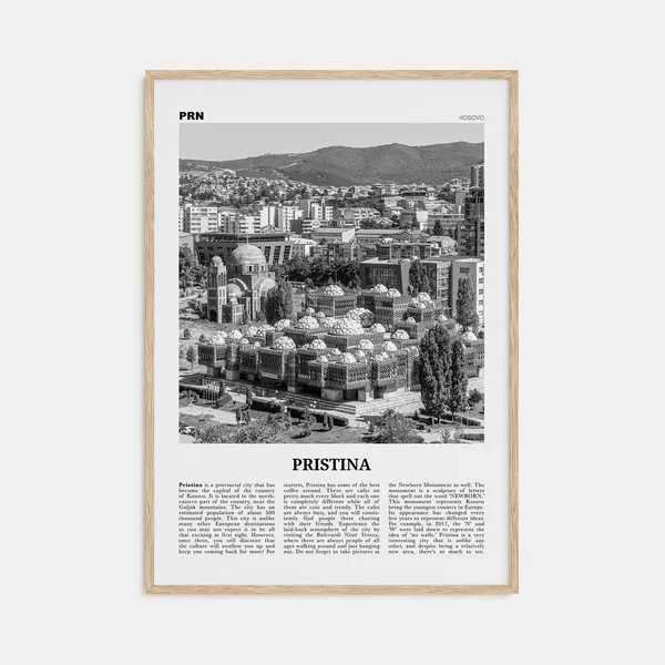 Pristina Black And White Art Print, Kosovo