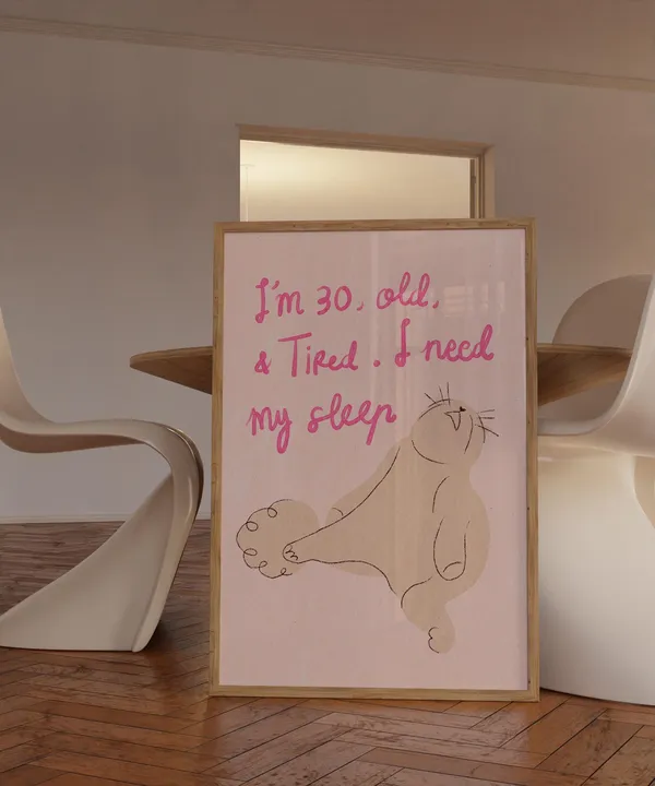 Humor Cat Quotes Wall Art Print