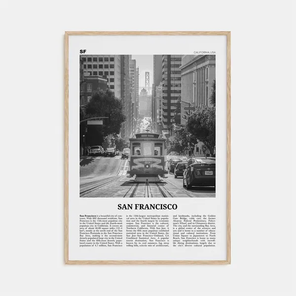 San Francisco Black And White Photo Art Print