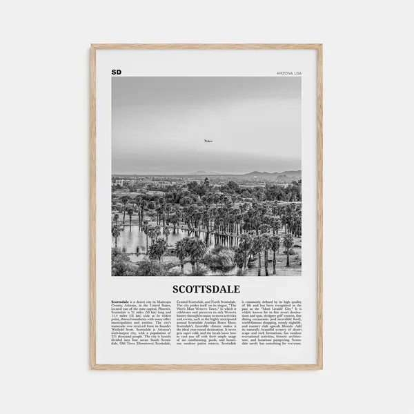 Scottsdale Black and White Travel Poster