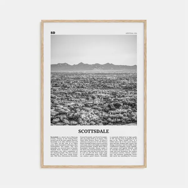 Scottsdale Black and White No. 2 Travel Poster