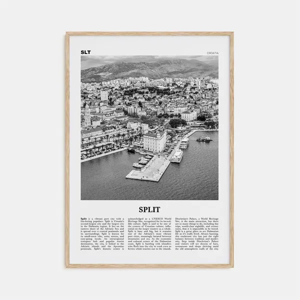 Croatia Dalmatia Europe Travel Poster, Split