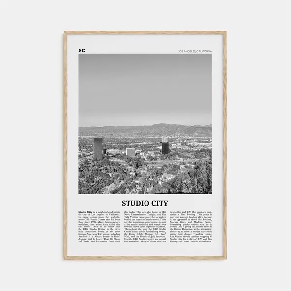 Studio City Travel Poster, Los Angeles California