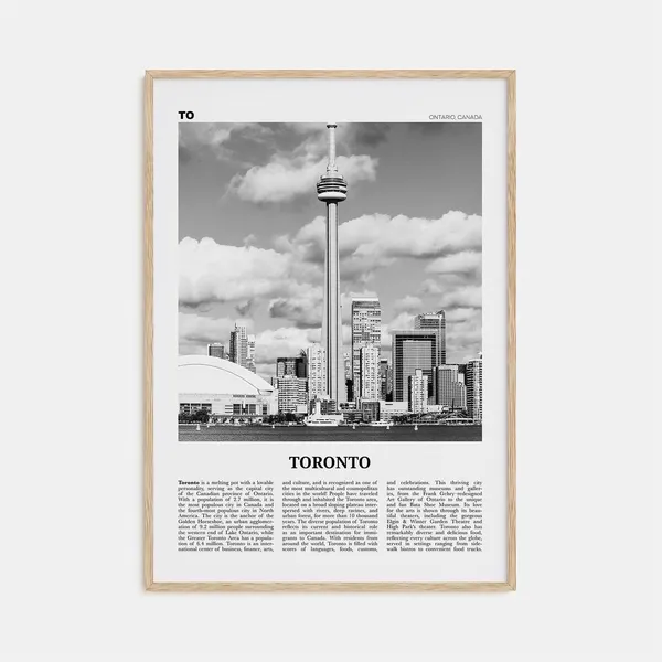 Toronto Black and White No. 3 Travel Poster