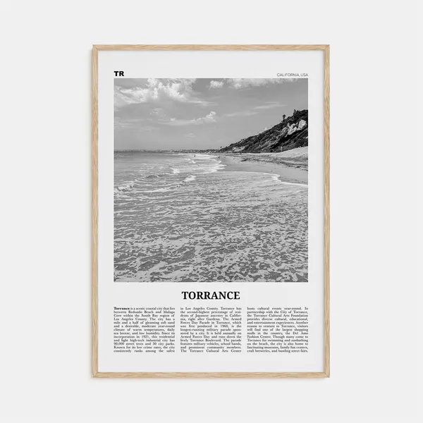 Torrance Black and White California Travel Poster