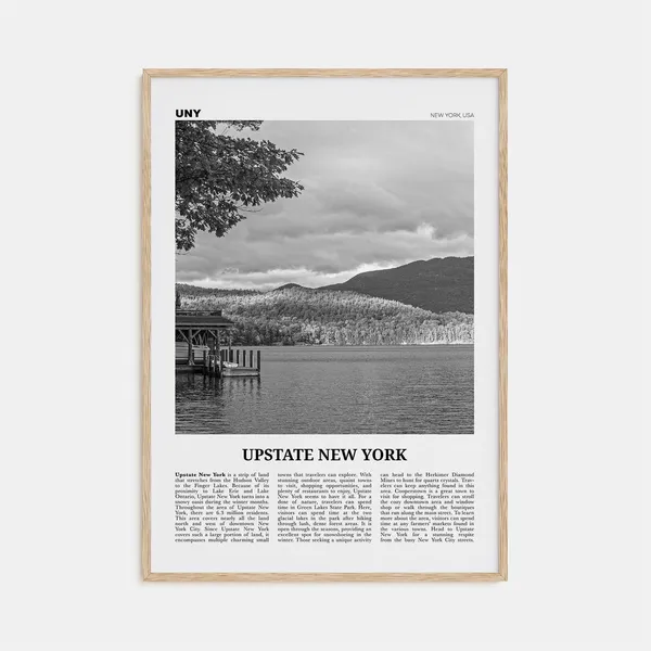 Upstate New York Black and White Travel Photo Poster