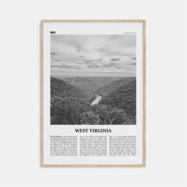 West Virginia Black and White No. 1 Travel Poster