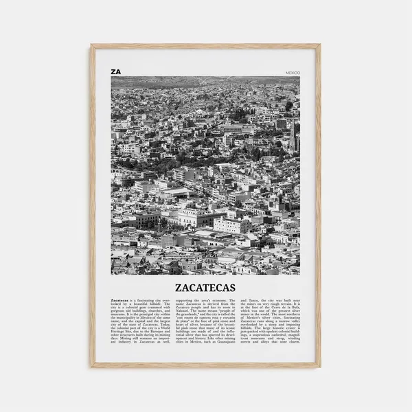 Zacatecas Black And White No. 2 Mexico Art Print