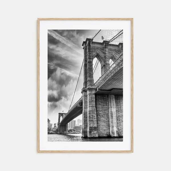 Brooklyn Black And White Travel Poster Art Print
