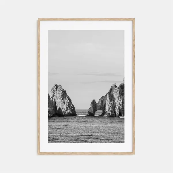 Cabo San Lucas Black And White Travel Poster