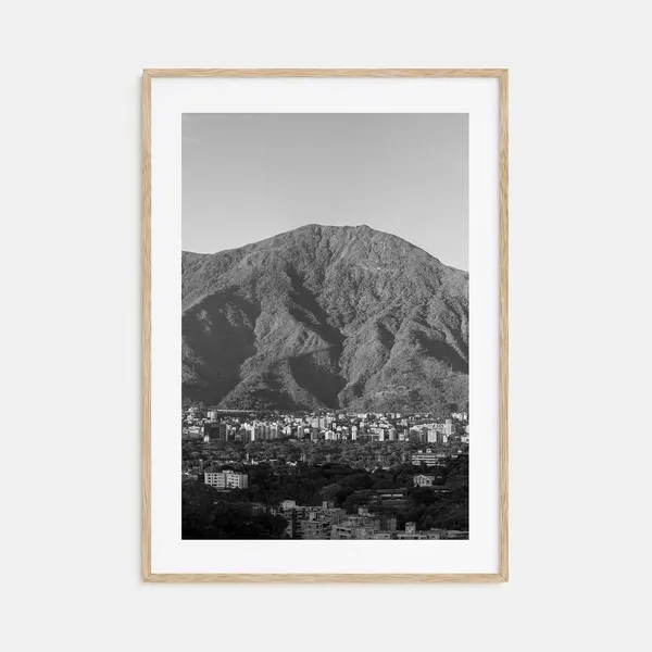 Caracas Black And White Travel Poster Print