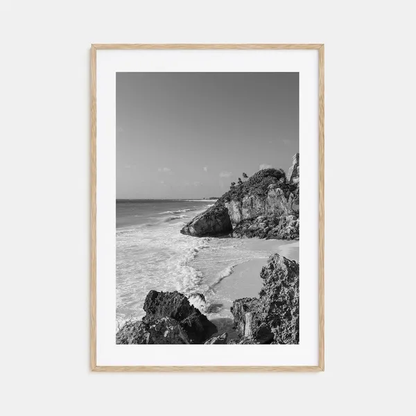 Cozumel Black And White Travel Poster