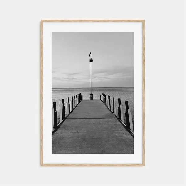 Lake Erie Black And White Travel Poster Print