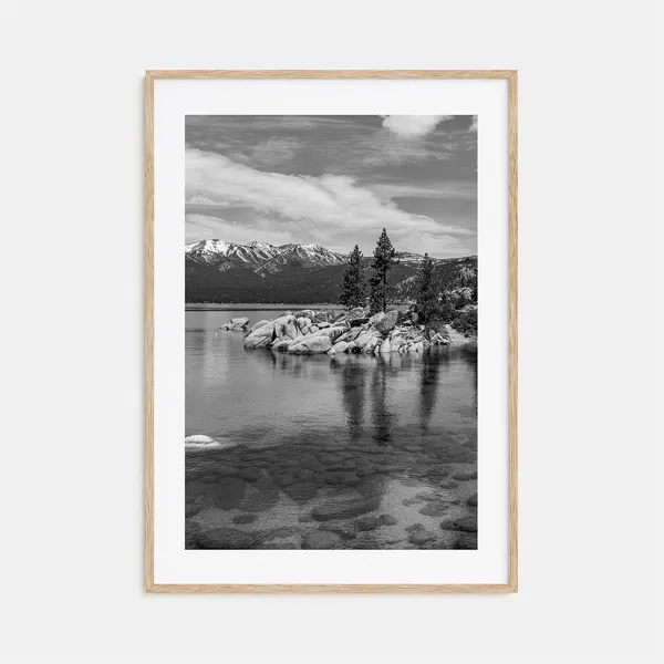 Lake Tahoe Black And White Travel Poster