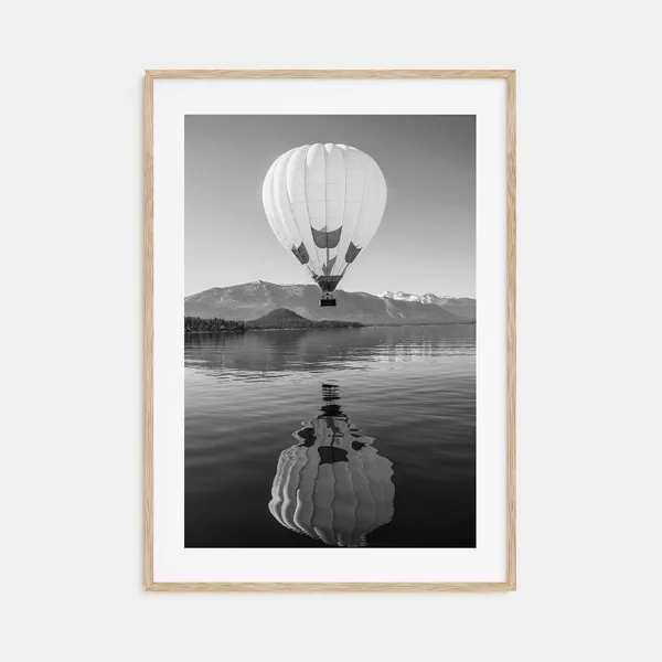 Lake Tahoe Black and White Travel Poster Print