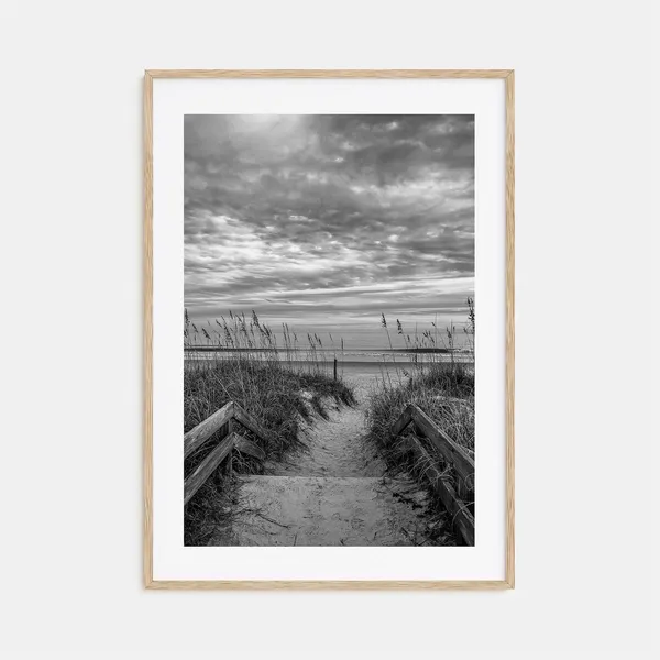 Myrtle Beach Black and White Travel Poster