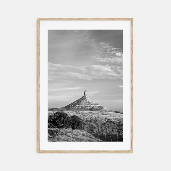 Nebraska Black And White Travel Poster Print