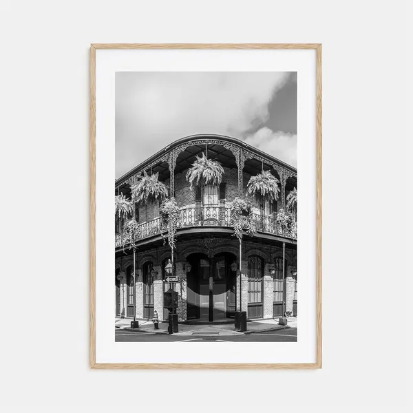 New Orleans Black and White Travel Poster, Photo Print