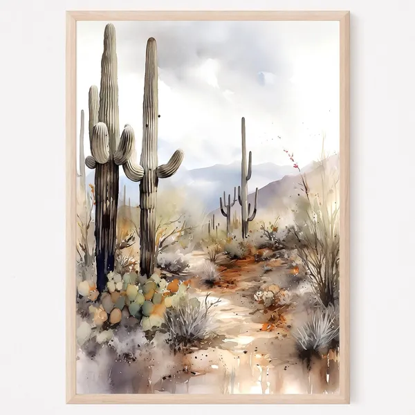 Saguaro National Park Travel Watercolor Poster