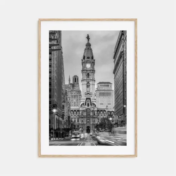 Philadelphia Black And White Travel Poster Print