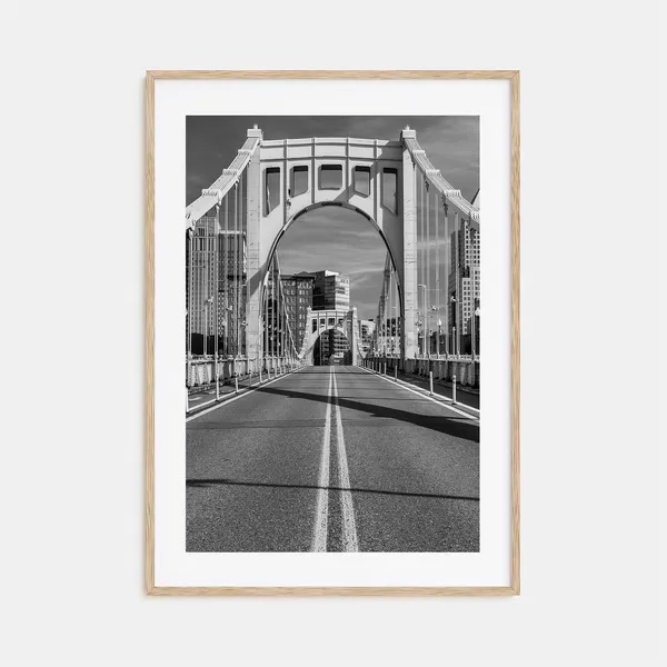 Pittsburgh Black And White Travel Map Poster