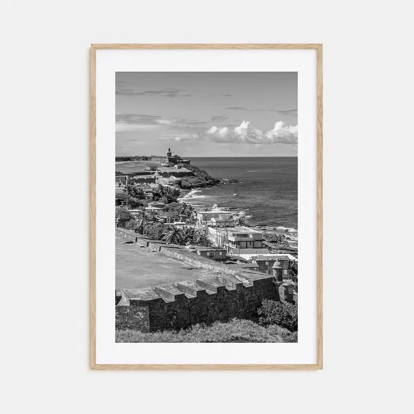 Puerto Rico Black And White Travel Poster Print